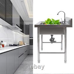 Free Standing Kitchen Sink Catering Washing Bowl Commercial Sink Stainless Steel