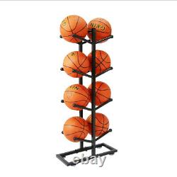 Free Standing Sports Ball Storage Rack Organizer For Soccer Basketball Football