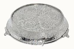 Glittering Silver Wedding Cake Stand Tapered 16 Round, New, Free Shipping