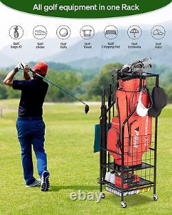 Golf Stand Bag Organizer Club Equipment Accessories Storage 3 Tier Rack Sturdy