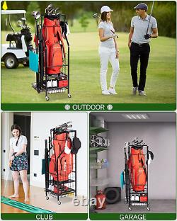 Golf Stand Bag Organizer Club Equipment Accessories Storage 3 Tier Rack Sturdy