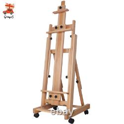 HeavyDuty Studio Artist Easel Large H-Frame Wood Painting Art Easel Standing
