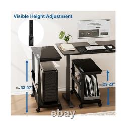 Height Adjustable Computer Tower Stand, 2-Tier ATX-Case CPU Holder. Fast Ship