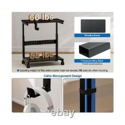 Height Adjustable Computer Tower Stand, 2-Tier ATX-Case CPU Holder. Fast Ship