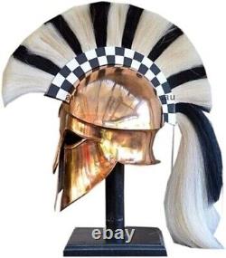 Helmet Plume With Stand Medieval Knight Viking Replica Armor Wearable Costume