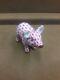 Herend, Little Pig Standing Raspberry Fishnet, #05352, Brand New, Free Shipping