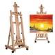 High Quality Large Artist Painters Red Beech Wood Easel Floor Stand WithCaster 91