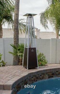 Hiland HLDSO1 Pyramid Patio Propane Heater with Wheels 87 inches SHIPS FAST