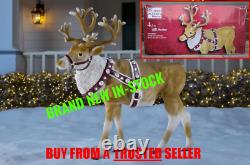 Home Accents 4.5 Ft LED Blow Mold Holiday Reindeer Christmas Decor FAST SHIPPING
