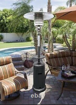 IN HAND Hiland 48,000 BTU AZ Propane Silver Patio Heater with Table SHIPS FAST