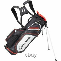 In Stock 2021 TaylorMade Golf 8.0 Stand Bag (Black/White/Red) Free Shipping
