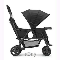 JOOVY Caboose Too Graphite Stand-On Tandem Stroller, Black / 2 day shipping