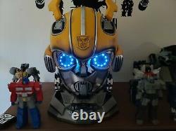 KILLERBODY BUMBLEBEE HELMET WithSTAND TRANSFORMERS PRIME ROBOT SHIPPED FROM USA