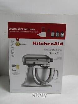 KitchenAid Artisan Series 5qt. Tilt-Head Stand Mixer SILVER NEW SHIPS FREE
