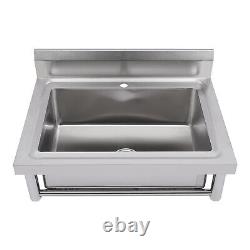 Kitchen Sink Stainless Steel Commercial 1 Compartment Utility Sink With Faucet