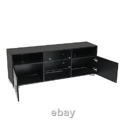 LED TV Cabinet TV Stand 5 Open Layers and 2 Door-push Bookshelf Files Books NEW