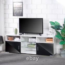 LED TV Cabinet TV Stand 5 Open Layers and 2 Door-push Bookshelf Files Books NEW