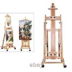 Large Heavy-Duty Studio Artist Easel H-Frame Wood Painting Art Easel Stand