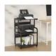 Large Printer Stand with 3-Tier Wood Storage Shelves -Multi-Purpose. Fast Ship