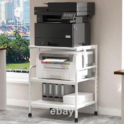 Large Printer Stand with Storage Shelf, 23.6 W x 18.9 D Printer C. Fast Ship
