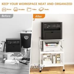 Large Printer Stand with Storage Shelf, 23.6 W x 18.9 D Printer C. Fast Ship