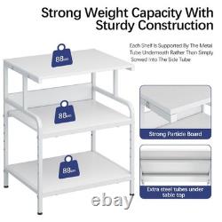 Large Printer Stand with Storage Shelf, 23.6 W x 18.9 D Printer C. Fast Ship