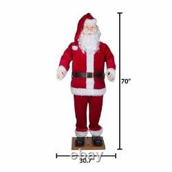 Life Size Santa Claus Animated Dancing Christmas 5.8ft FREE SAME DAY SHIP