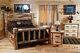 Log Bedroom set Free shipping! King size bed 22 drawer night stands and dresser