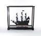 Lrg Display Case Table Top Wood & Plexiglass Tall Ship Model Cabinet Stand New