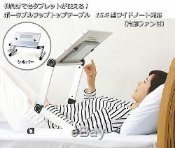 Lying Down Laptop PC Tablet Portable Stand 15.6 Type Silver Free shipping
