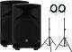 MackieTHUMP12-Stands-Cables BundlePair of Mackie 1000W 12inch Speakers 0SHIP