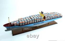 Maersk Container Ship Model 49 Handcrafted Wood/Metal, NEW, Fully Assembled