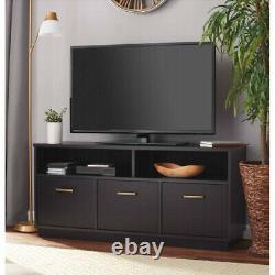 Mainstays 3-Door TV Stand Console for TVs up to 50, Blackwood Finish Free Ship