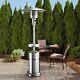 Member's Mark Patio Propane Heater with LED Table & Wheels! Stainless SHIPS TODAY