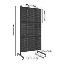Metal Pegboard Display Stand Retail Display Stand With Wheels Craft Display Rack