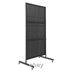 Metal Pegboard Display Stand Retail Display Stand With Wheels Craft Display Rack