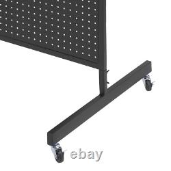 Metal Pegboard Display Stand Retail Display Stand With Wheels Craft Display Rack