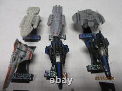 Mini Battlestar Galactica Ships On Stands-9 Of Them