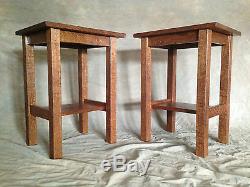 Mission Oak Rustic Hand Hewn End Stand Free Shipping