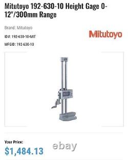 Mitutoyo 192-630-10 HD 12 AX Height Gage Stand Free Shipping Brand New 30% Off