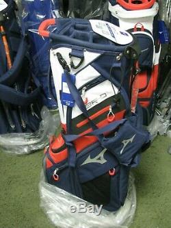 Mizuno BR-D4 Golf Stand Bag 14 Way Top Red/White/Blue NEW withTAGS FREE SHIP