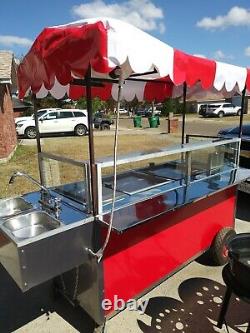 Mobile Hot Dog Cart Trailer Concession Food Vending Stand Kiosk(Free Shipping)