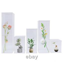 Modern 5pcs Transparent Acrylic Flower Stand Box Wedding Decor Display Rack