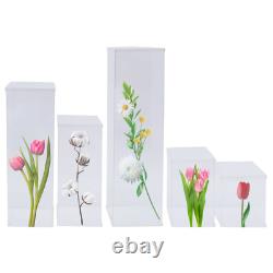 Modern 5x Transparent Acrylic Clear Flower Stand Box Display Rack Wedding Decor
