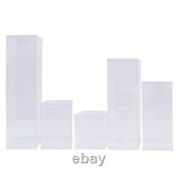 Modern 5x Transparent Acrylic Clear Flower Stand Box Display Rack Wedding Decor
