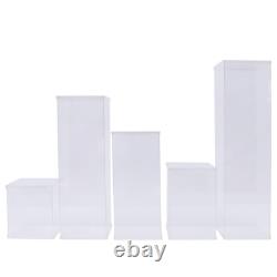 Modern 5x Transparent Acrylic Clear Flower Stand Box Display Rack Wedding Decor