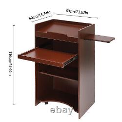 Modern Podium Meeting Room Standing Lectern For Political Debate Events With Shelf