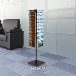 Modern Rotating Brochure Display Stand Detachable Magazine Rack With 36 Pockets