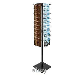 Modern Rotating Brochure Display Stand Detachable Magazine Rack With 36 Pockets