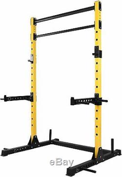 Multi-Function Adjustable Power Rack Exercise Squat Stand with J-Hooks FAST SHIP